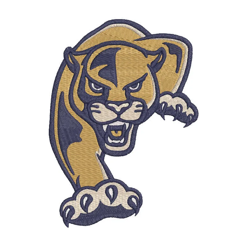 FIU Panthers Secondary Logo embroidery design featuring the iconic panther emblem on a vibrant background.