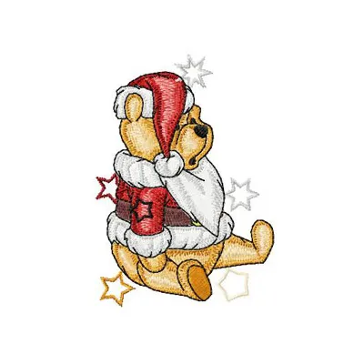 Winnie the Pooh Christmas Stars Stitching Pattern