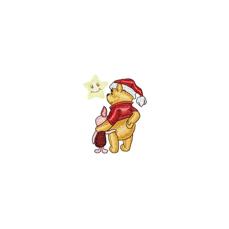 Winnie the Pooh & Piglet Christmas Stitching Pattern