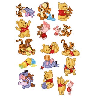 Baby Pooh Pack embroidery design - Embroidery Design