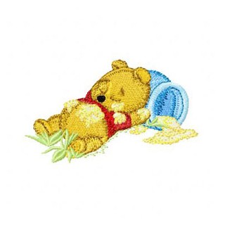 Sleep Baby Pooh  embroidery design - Embroidery Design