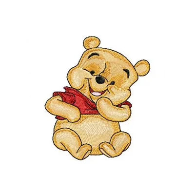 Funny Baby Pooh Embroidery Design - Nursery Stitching