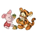Baby Tiger & Piglet Embroidery - Nursery Friends Design
