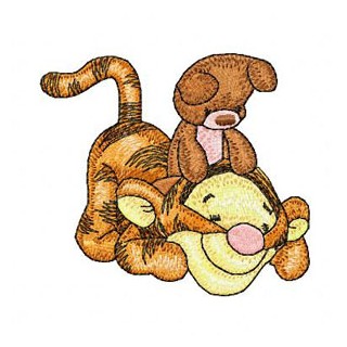 Baby Tigger Playing embroidery design - Embroidery Design
