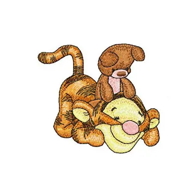 Baby Tigger Playing Design - Nursery Embroidery Pattern