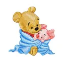 Baby Pooh & Piglet Stitching Pattern for Little Ones