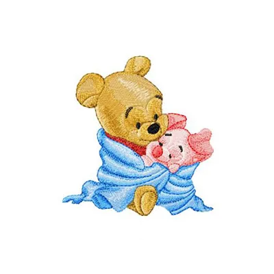 Baby Pooh & Piglet Stitching Pattern for Little Ones