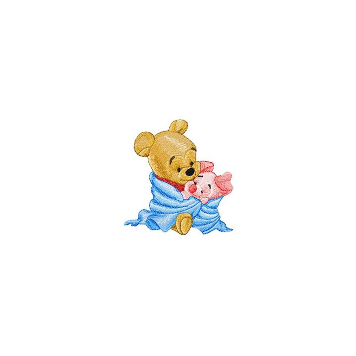 Baby Pooh and Piglet 3 embroidery design - Embroidery Design