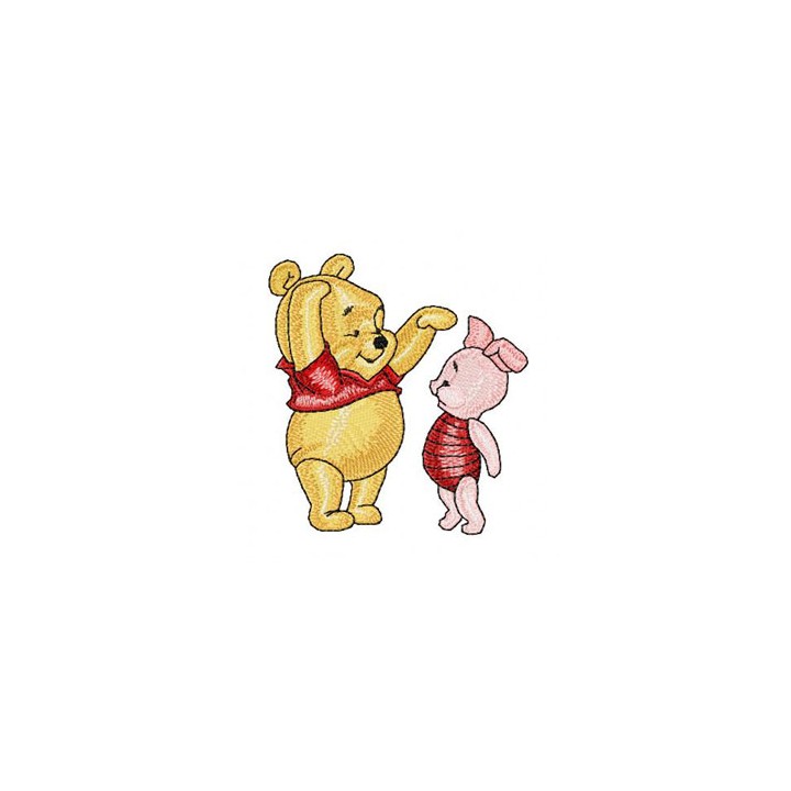 Baby Pooh and Piglet embroidery design - Embroidery Design