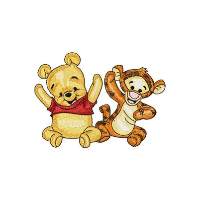 Baby Pooh & Tigger Embroidery Design - Nursery Friends