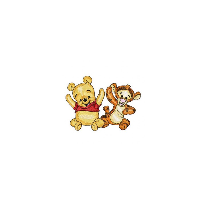 Baby Pooh and Baby Tigger 3 embroidery design - Embroidery Design