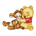 Baby Pooh & Tigger Embroidery Design - Nursery Friends
