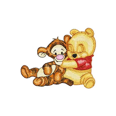 Baby Pooh & Tigger Embroidery Design - Nursery Friends