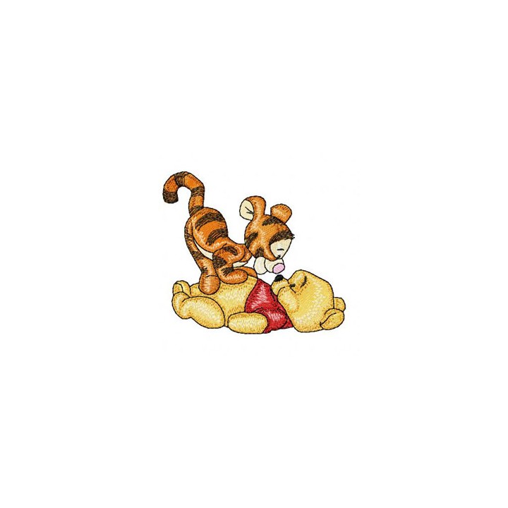 Baby Pooh and Baby Tigger embroidery design - Embroidery Design