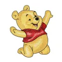 Baby Pooh Happy Embroidery Design - Nursery Stitching Fun