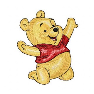 Baby Pooh Happy embroidery design - Embroidery Design