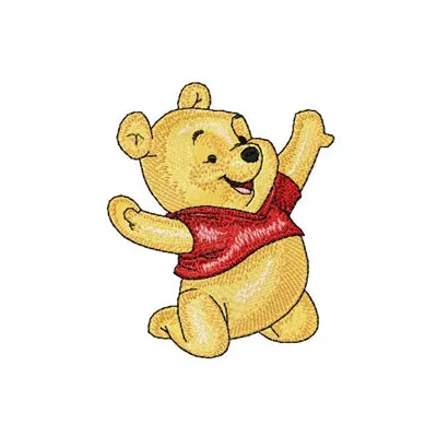 Baby Pooh Happy Embroidery Design - Nursery Stitching Fun
