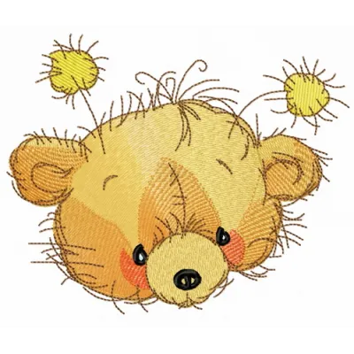 Teddy bear muzzle embroidery design - Embroidery Design