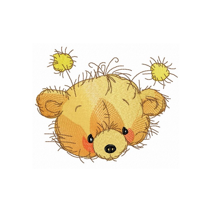 Teddy bear muzzle embroidery design - Embroidery Design