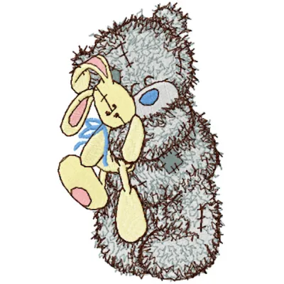 Teddy Bear with toy embroidery design - Embroidery Design