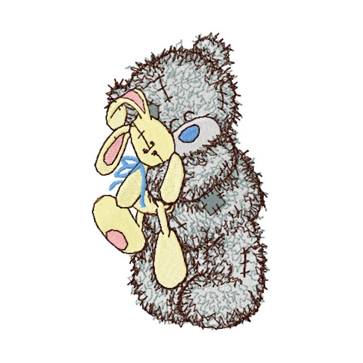 Teddy Bear with toy embroidery design - Embroidery Design