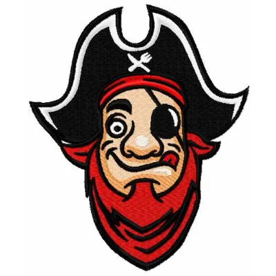 Funny pirate embroidery design - Embroidery Design