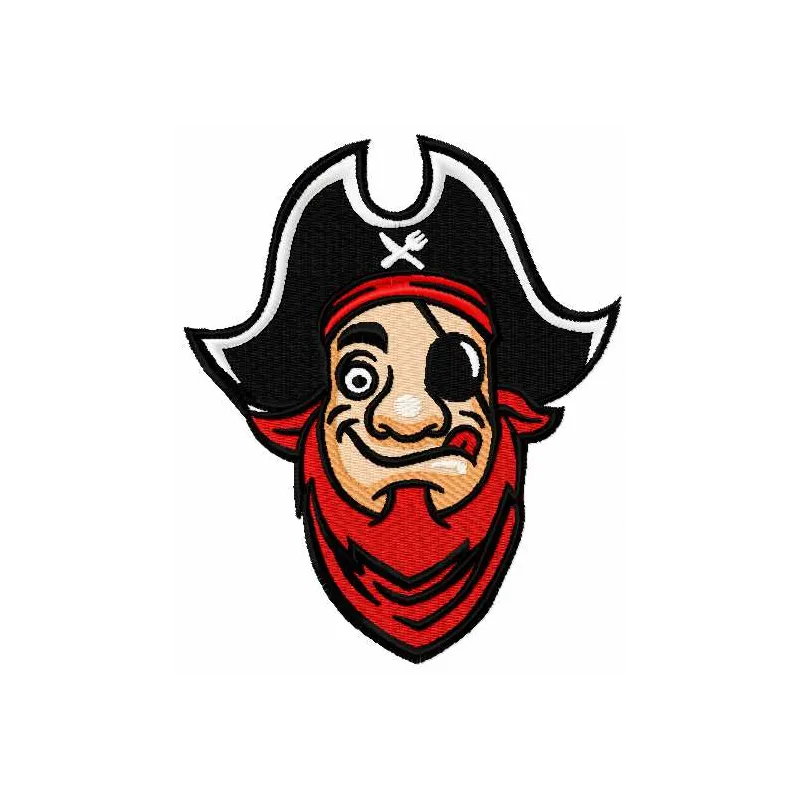 Funny pirate embroidery design - Embroidery Design