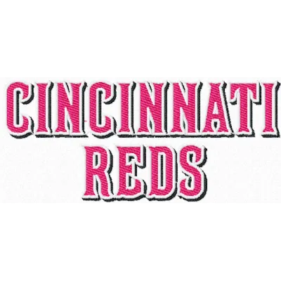 Cincinnati Reds Wordmark Logo Stitching Pattern