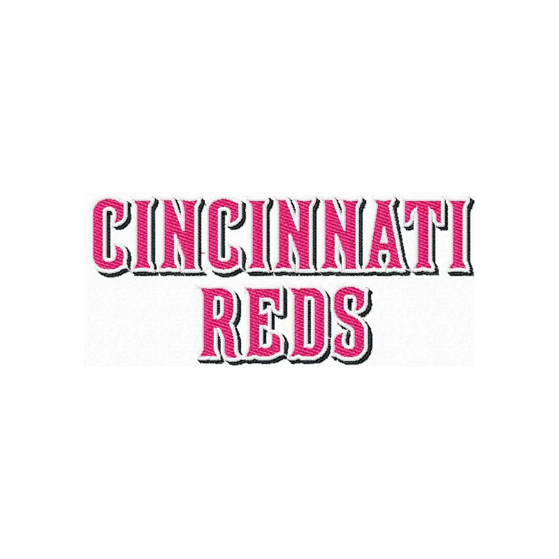 Cincinnati Reds Wordmark Logo Stitching Pattern