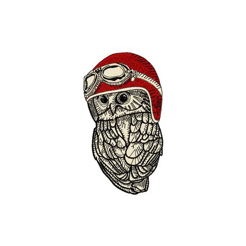 Wild Bike Rally Owl Stitching Pattern for Crafters