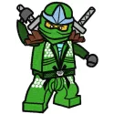 Lloyd ZX Green Ninja Stitching Pattern for Lego Fans