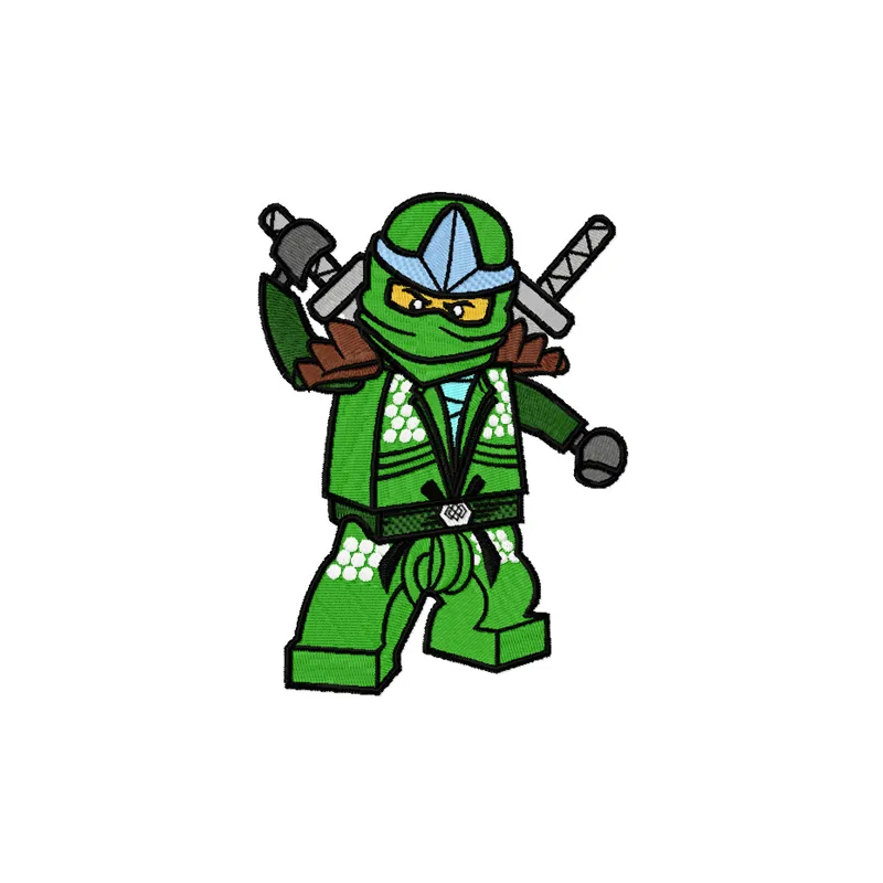 Lloyd ZX Green Ninja Stitching Pattern for Lego Fans
