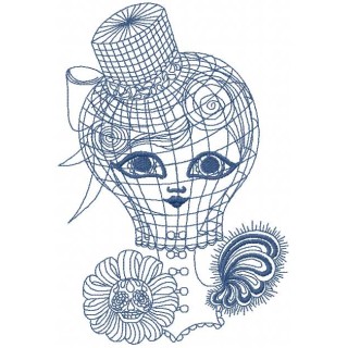 Strange doll 2 embroidery design - Embroidery Design