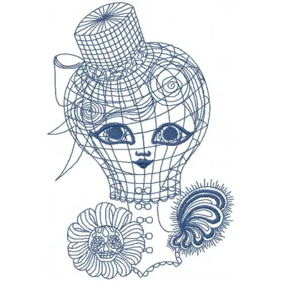 Strange doll 2 embroidery design - Embroidery Design