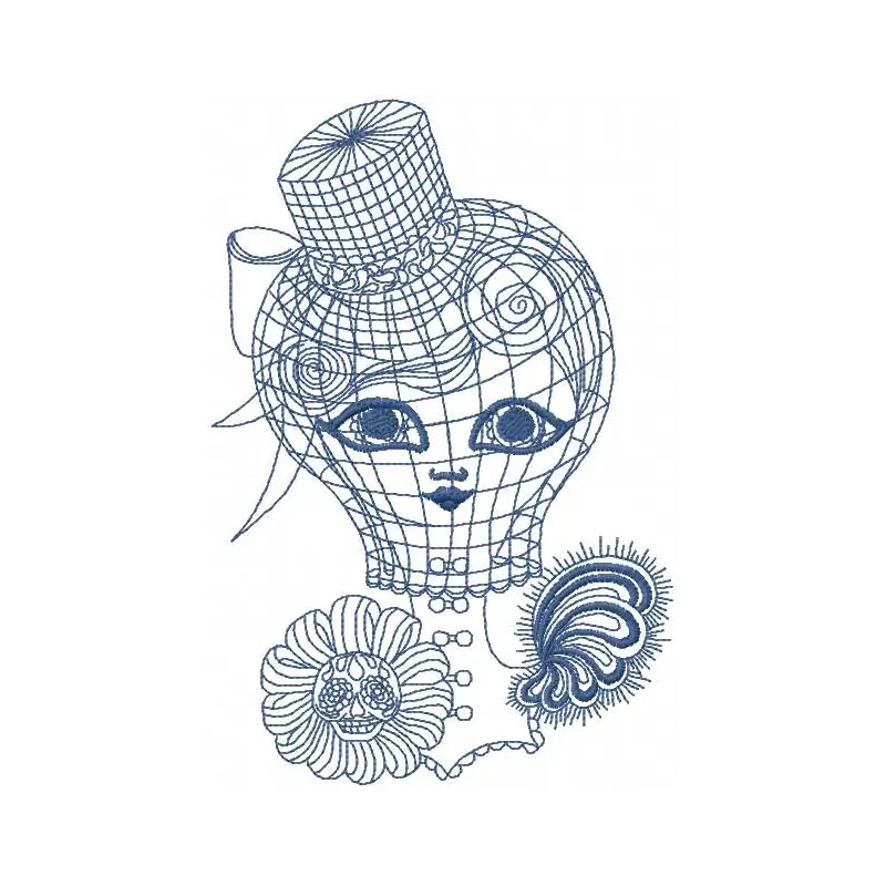 Strange doll 2 embroidery design - Embroidery Design