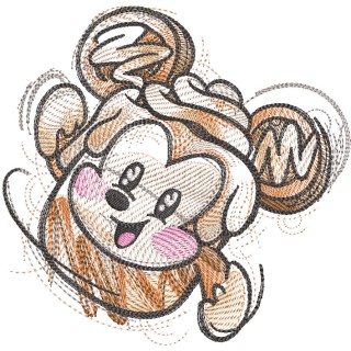 Mickey Mouse chocolate embroidery design - Embroidery Design