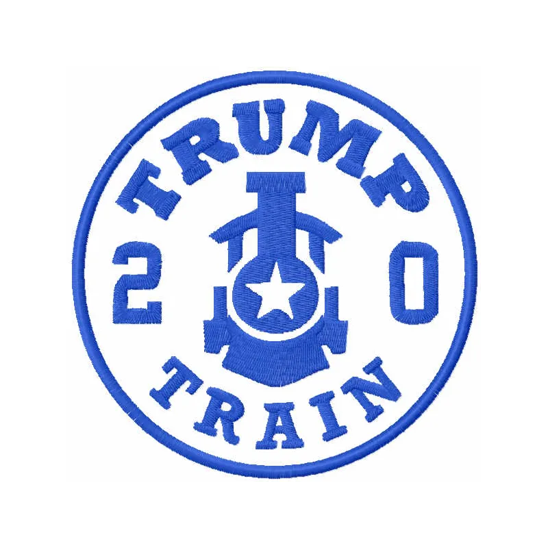 Trump train 2020 one colored embroidery design - Embroidery Design