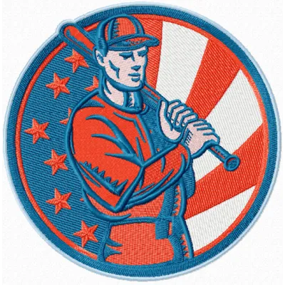 Baseball Badge Stitching Pattern for Sports Fans