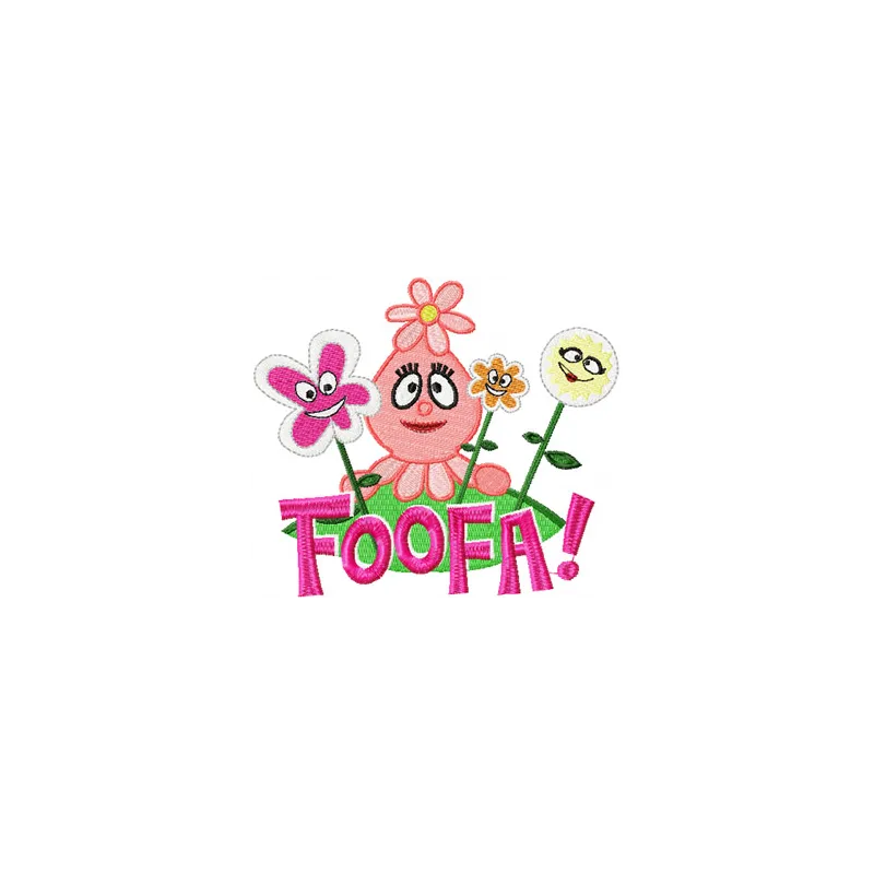 Foofa Flower Embroidery Design - Sweet Baby Stitching
