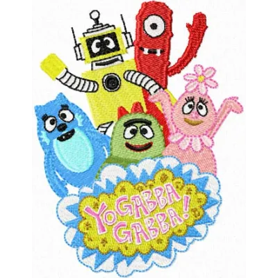 Gabba Land Creatures Stitching Pattern for Kids