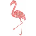 Flamingo Stitching Pattern for Tote Bags & Apparel