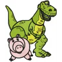 Dinosaur Rex & Pig Stitching Pattern | Toy Story