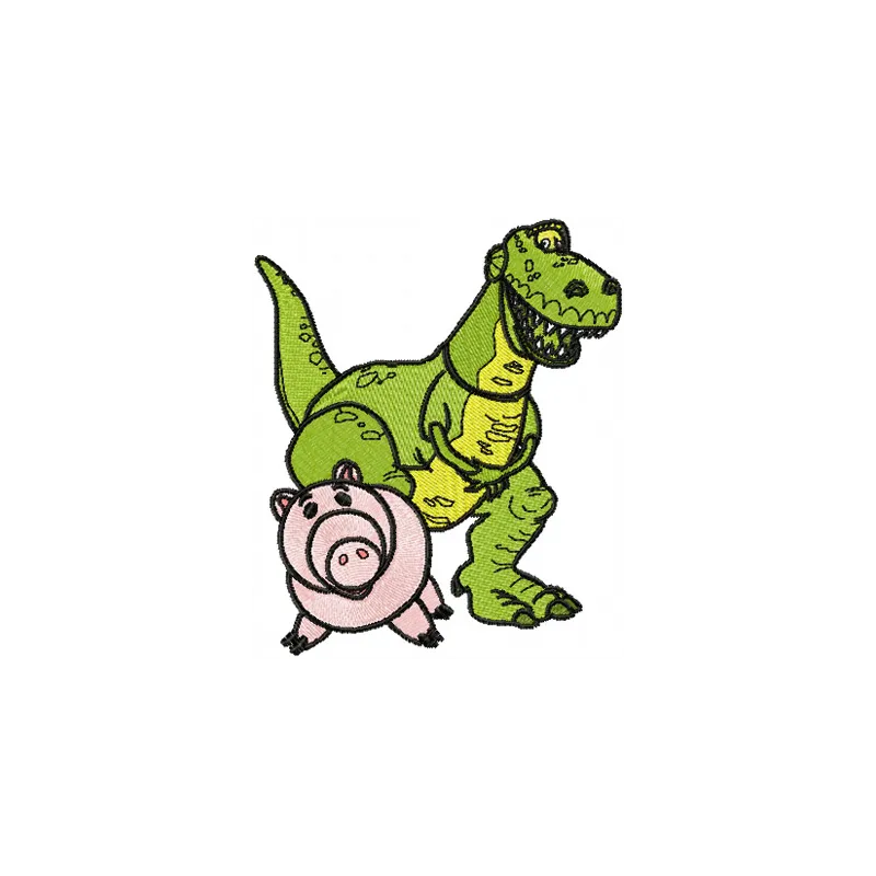 Dinosaur Rex & Pig Stitching Pattern | Toy Story