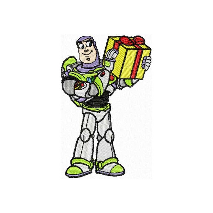 Buzz Gives Gifts  embroidery design - Embroidery Design