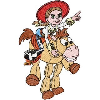 Jessie Riding Bullseye embroidery design - Embroidery Design