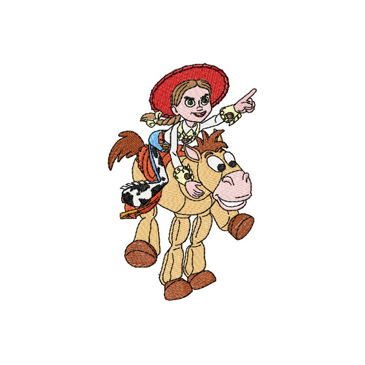 Jessie Riding Bullseye embroidery design - Embroidery Design