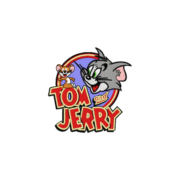 Tom and Jerry Badge embroidery design - Embroidery Design