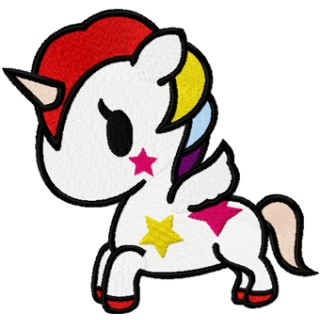 Tokidoki Unicorno embroidery design - Embroidery Design