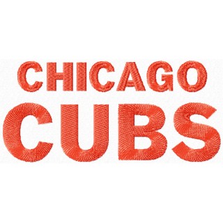 Chicago Cubs Wordmark logo  embroidery design - Embroidery Design