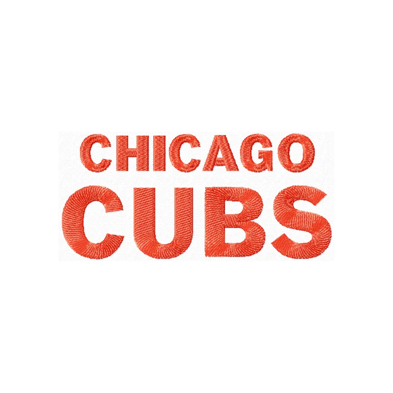 Cubs Wordmark Logo Stitching Pattern